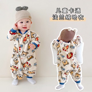 CCL Kids 兒童 秋冬季 法蘭絨 睡衣 加厚保暖 珊瑚絨 材質 連身衣 哈衣 柔軟舒適 爬服