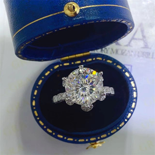 【附有GRA證書】艾米家 5克拉 蜜雪情緣 莫桑鑽戒指 鑲嵌百面切工 大克拉 女款 鑽石戒指D莫桑鑽 鑽戒 戒指女