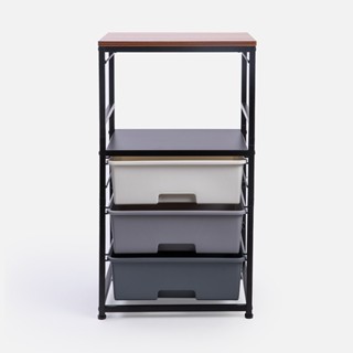 特力屋 斯奎爾烤漆三層抽屜收納櫃 39.5x32x71cm