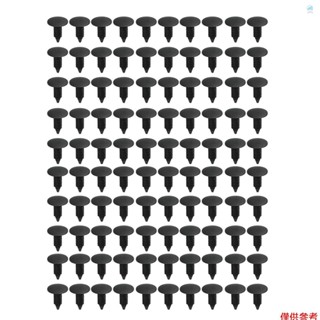 Crtw 塑膠緊韌體鉚釘夾擋泥板和保險槓護罩固定器 100 件尼龍保險槓緊韌體鉚釘夾汽車車身夾