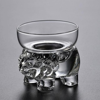 ‹茶漏›現貨 創意 高硼矽玻璃獅子茶漏 透明玻璃 不銹鋼 濾網 家用 功夫茶具 配件