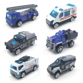 「玩具精選」合金車模型玩具車模擬警察車兒童男孩金屬1:64小汽車蛋糕擺件