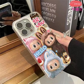 LABUBU 炫彩羽毛手機殼 iPhone16 蘋果16 pro iPhone 16 pro max i16plus