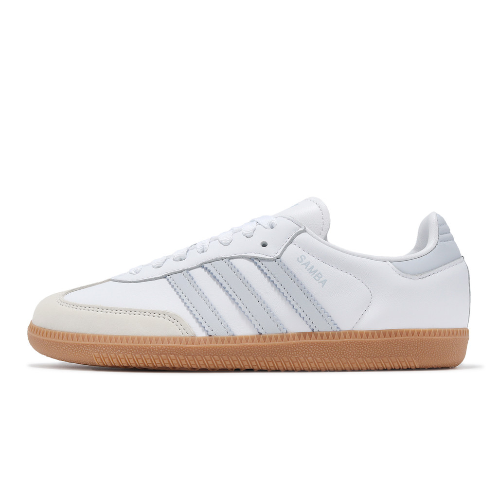 adidas 休閒鞋 Samba OG W 女鞋 白 藍 膠底 德訓鞋 愛迪達 運動鞋 [ACS] IE0877