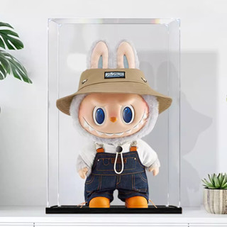 【定製諮詢】高透明亞克力展示盒適用於Popmart Labubu 春天野在家 防塵罩明盒透明手辦模型盒 收納公仔展示櫃