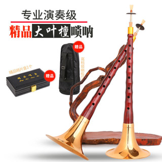 包郵樂器 印度大葉紫檀木專業演奏嗩吶全套成人初學者大小喇叭 IKZE