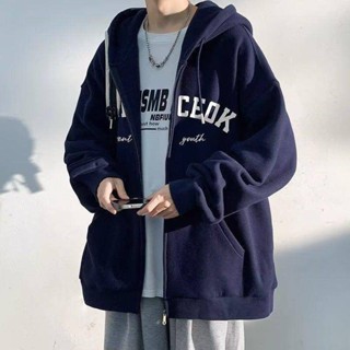 NANS 臺灣現貨 薄外套 外套 300g美式潮牌外套男春秋季新款情侶運動連帽開衫衛衣男生衣服夾克