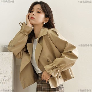 618大促狂歡|2025新款女裝韓版寬鬆小個子潮外套女潮ins春季炸街短款西裝風衣