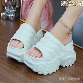 [菜菜家]夏季靜音防臭女款夏季時尚eva踩屎感涼拖鞋厚底增高鬆糕外穿高跟女春夏鞦季拖鞋可愛室內拖浴室拖鞋可愛拖鞋防滑拖鞋