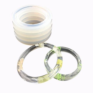 水晶滴膠圓形手鐲矽膠模具 DIY手工飾品乾花樹脂半圓形手環模型水晶滴管圓形手鍊矽膠模具 DI