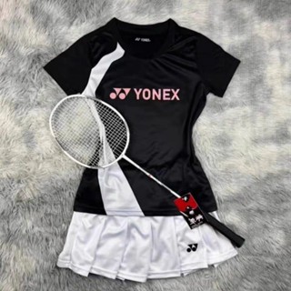 運動套裝 運動服 羽球衣 新款yy紫色羽球服女速男女大賽比賽套裝透氣短袖吸汗情侶同款 健身服 運動 羽球 球衣