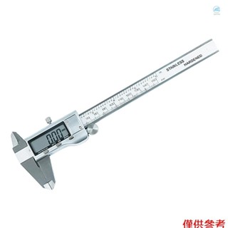 Crtw 電子數字遊標卡尺不銹鋼測量工具 150mm 公制,用於內部外部深度長度高度和厚度測量