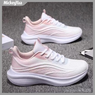 【 mickeyyaa服飾舘】品牌女鞋運動鞋女夏季新款跑鞋減震鞋子軟底網麵休閒鞋透氣跑步鞋