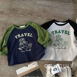 Smile Kids 兒童長袖 臺灣出貨 兒童長袖t恤打底衫2024新款男女童上衣寬鬆中小童潮