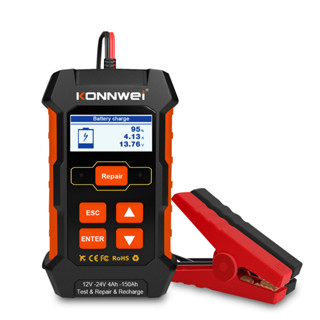 Konnwei KW520 12V 24V 汽車電池測試儀充電器和電池