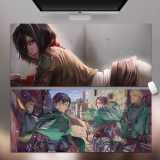 『臺現』 100%正品 【免運】來圖客製化 進擊的巨人滑鼠墊 艾倫三笠利威爾兵長 超大滑鼠墊 動漫加厚電腦桌墊