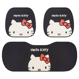 【KT坐墊】 hellokitty汽車坐墊 四季通用 可愛女士坐墊 車內座套 車載卡通座椅座墊 3DXU