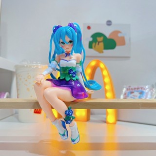 初音未來手辦 僊花精靈牽牛花泡麵壓坐姿手辦 動漫模型玩具桌麵機箱擺件 YI9I