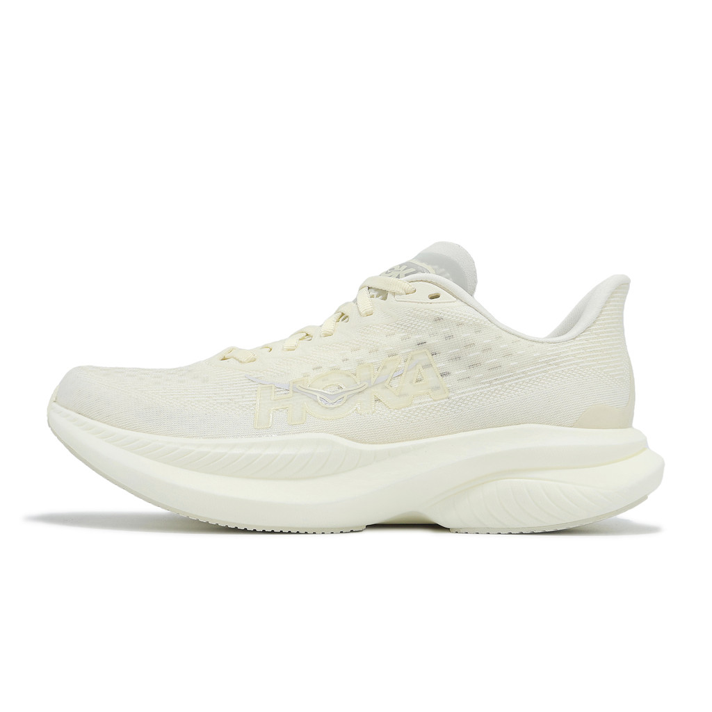 Hoka 競速跑鞋 Mach 6 女鞋 米白 灰 輕量 回彈 訓練 路跑 [ACS] 1147810AMC