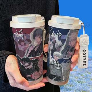 【免運】時光代理人動漫周邊保溫杯316不鏽鋼大容量吸管車載雙飲咖啡杯隨行杯 咖啡 保溫瓶 水杯