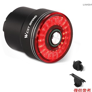 自行車尾燈 USB 可充電高能見度多功能自行車尾燈,帶制動感應