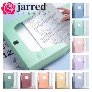 JARRED A4 檔案夾,防塵加厚紙收納盒,多功能莫蘭迪彩色 PP 塑膠檔案盒收據