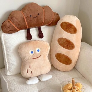 🧸抱枕 玩偶🧸巧克力曲奇餅乾抱枕 可愛麵包 毛絨公仔 法棍玩偶 靠枕創意床頭靠墊🧩33-HANBUBU