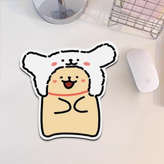 ✨新品 免運✨卡通線條小狗異形滑鼠墊女生可愛書桌墊學生筆記本電腦耐髒護腕墊
