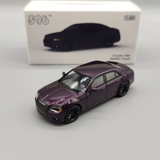 596 Model 1:64 克萊斯勒 300C 啞光黑 紫色 合金汽車模型絕版模型