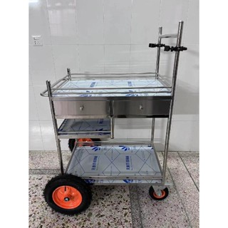 廠家直銷🎉升降工具車 直播小推車 伸縮擺攤車 夜市推車 不銹鋼手推車 可移動擺臺 便攜式置物架 商用擺攤車 戶外小推車