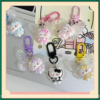 [JIN]卡通少女心貓咪蝴蝶鑰匙扣，甜美可愛公主貓彩色掛件