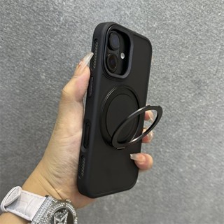 黑色 360 ° 旋轉手機支架磁性適用於 iPhone 16 15 14 13 12 11 Pro Max Apple