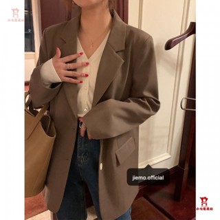 【小七優選】【特價】韓版西裝外套 休閒西裝外套女 2021鞦鼕 寬鬆 單排口女生西裝外套 風衣外套 女裝 上衣️‍♀️