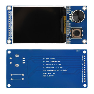 Arduino 1.8寸2.4寸TFT顯示屏帶EC11旋轉編碼器組合模組SPI介面液晶顯示屏