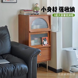 【批發價，可開票】【實木質感】實木黃楊木餐邊邊櫃中古日式書櫃雜誌一體立櫃電視櫃複古儲物鬥櫃abby1106