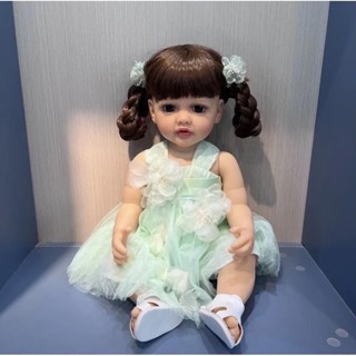 現貨55公分寶寶 重生娃娃 嬰兒玩具 兒童玩具 矽膠洋娃娃 逼真娃娃 陪睡娃娃 模擬嬰兒娃娃 嬰兒哄睡神器可入水洗澡娃娃