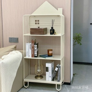 [現貨 速髮][限時免運]書架 置物架 落地收納櫃 書櫃 客廳簡易 家用 鐵藝房子 北歐 繪本架[24小時出貨]