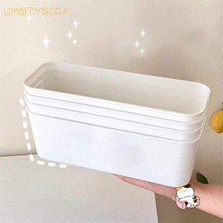 UMISTYSODA桌面收納盒,無蓋可堆疊廚房整理箱,大容量水果化妝品雜物整理器容器