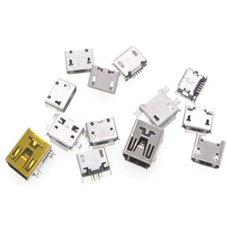[30天熱銷1165件]手機安卓介面麥克5P梯形口USB貼片180度Micro母座公電源充電介面