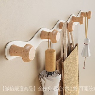 💥滿額免運#北歐掛鈎免打孔粘膠墻壁壁掛衛生間衣服毛巾衣架浴室門後創意排鈎