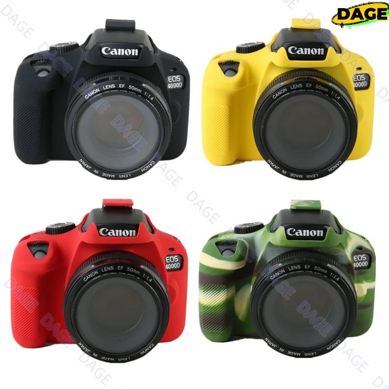 Cod 3000D 軟矽膠盔甲相機包機身保護套適用於佳能 EOS 3000D 4000D 橡膠保護套皮膚 DAGE