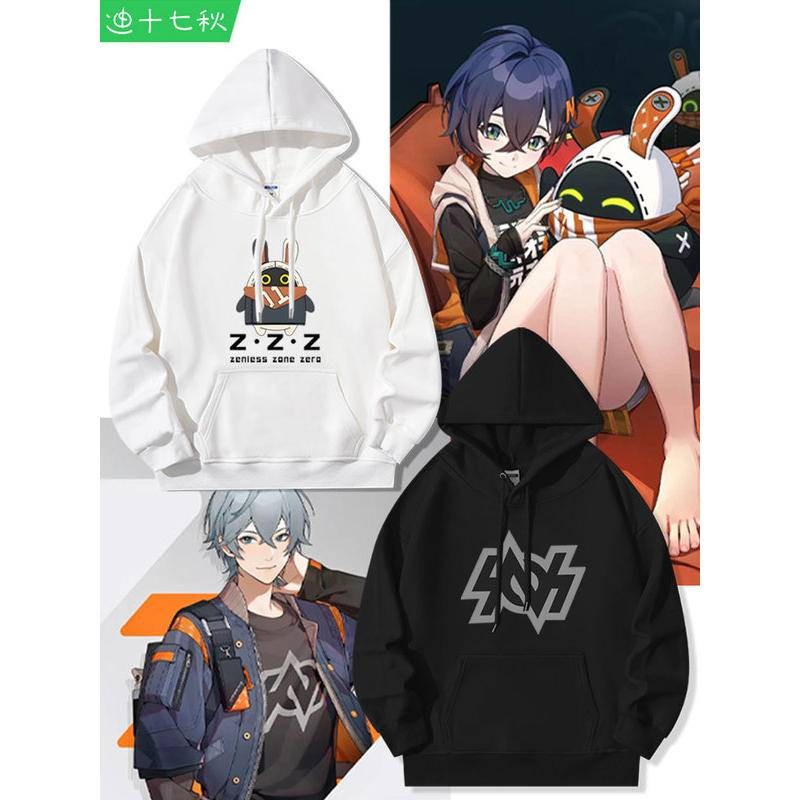 連帽上衣 長袖帽t 連帽衛衣 連帽t 帽踢 韓國帽t 絕區零遊戲哲同款Random鈴安比尼可衛衣男女二次元連帽加絨痛衣服