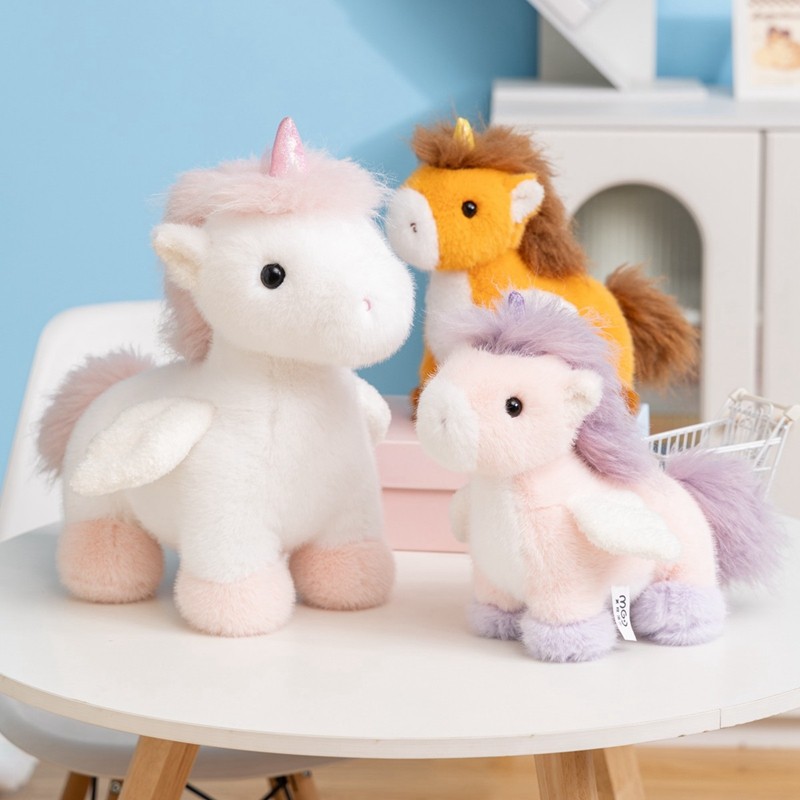 妮可小飛馬獨角獸公仔毛絨玩具 沙發抱枕兒童陪伴睡覺玩偶安撫布娃娃 卡通小馬嬰兒房裝飾男女孩生日禮物