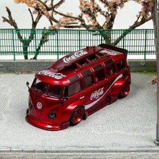 Flame 1:64 大眾VW T1 麵包車 Kombi寬體改裝版合金汽車模型擺件絕版模型