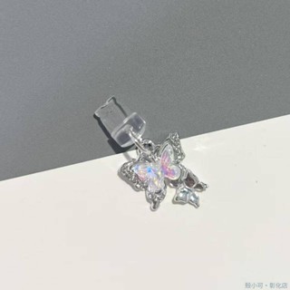 【臺灣出貨】【店鋪熱賣】雙層蝴蝶手機防塵塞充電口防塵塞蘋果安卓type-c立體掛件通用防塵塞 手機防塵塞 可愛卡通 通用
