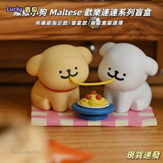 lucky✨線條小狗 Maltese 歡樂連連繫列盲盒手辦可愛公仔玩偶桌面車用擺件生日禮物