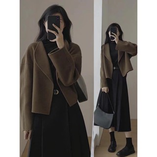 7462毛呢外套女春秋小香風薄款短款西裝套裝高級感新款秋季小個子