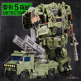【現貨熱賣】電影版 變5 探長 變形玩具車 飛機威 汽車人 變形金剛玩具 變形機器人 汽車玩具 合金變形車 機器人玩具