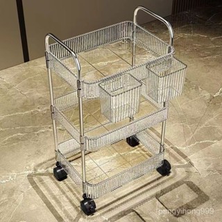 邊幾可移動書架置物架兒童玩具收納層架多層小推車帶輪落地儲物櫃 MPWU