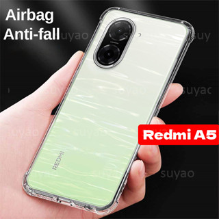 適用於 Redmi A5 4G 2025 手機殼透明透明外殼 RedmiA5 防震緩衝軟 TPU 柔性防摔簡單矽膠後蓋